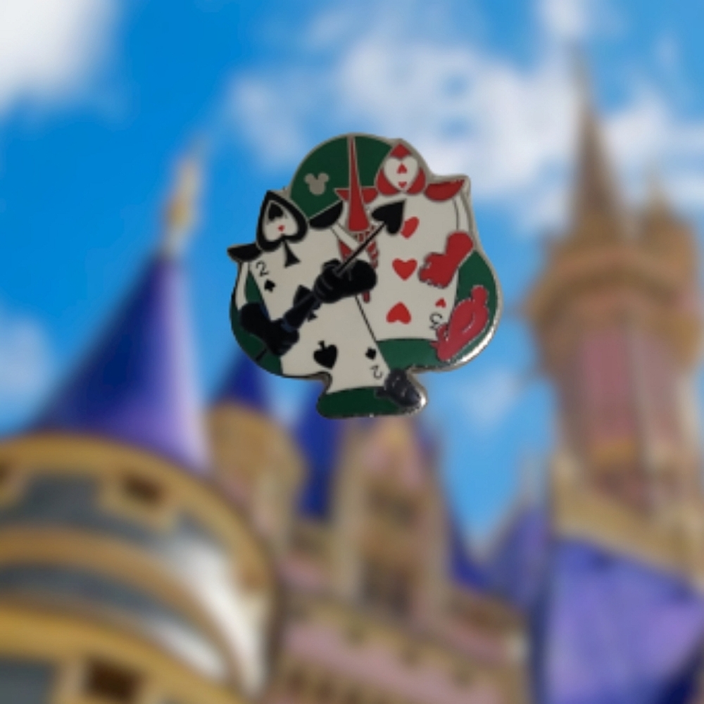 Disney Parks Hidden Mickey Alice in Wonderland Playing Cards Pin